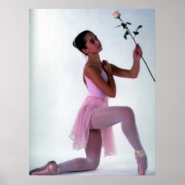 Póster Ballerina con flor
