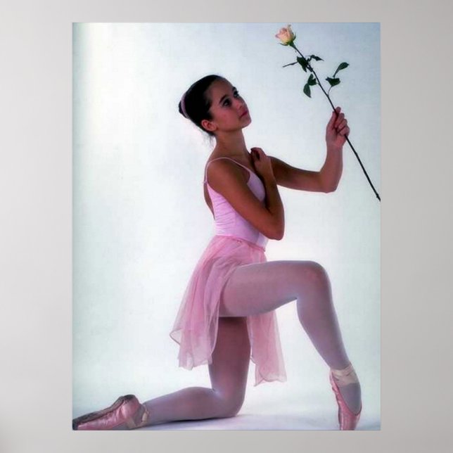 Póster Ballerina con flor (Frente)