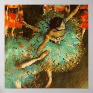 Póster Ballerina Dance Green Dancer Edger Degas Painting