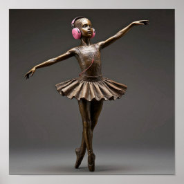 Póster Ballerina de bronce con autismo de autismo en audí