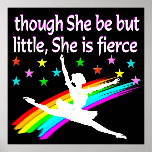PÓSTER BALLERINA PEQUEÑA PERO FEROZ (Frente)