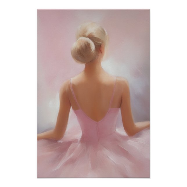 Póster Ballerina pintada de rosa (Anverso)