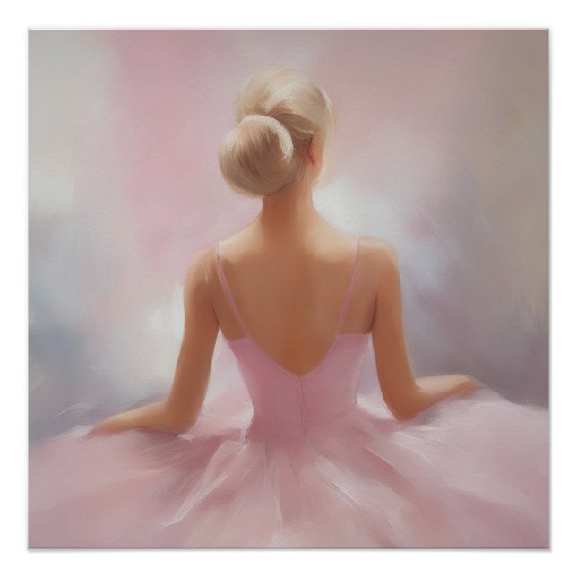 Póster Ballerina pintada de rosa (Anverso)