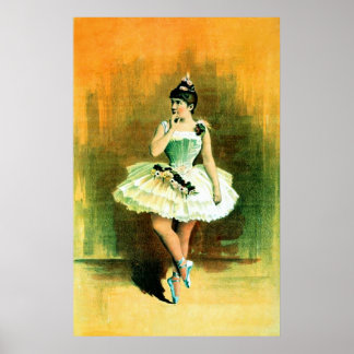 Póster Ballerina ~ Poster de ballet vintage