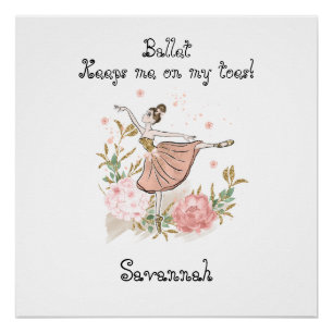 Poster Ballerina, poster de la clase de baile