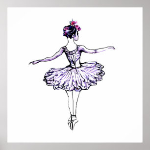 Póster Ballerina Silhouette