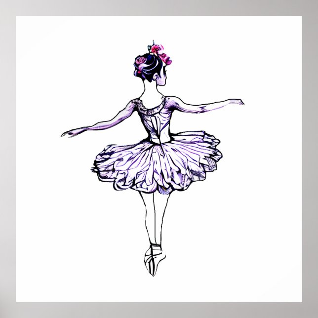 Póster Ballerina Silhouette (Frente)