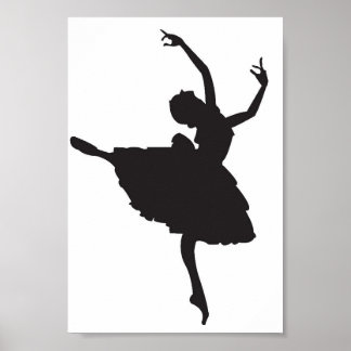 Póster Ballerina Silhouette Poster