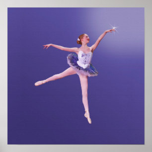 Póster Ballerina tocando las estrellas