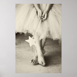 Póster Ballerina Toes (blanco y negro)