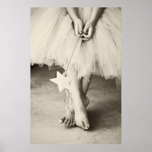 Póster Ballerina Toes (blanco y negro)