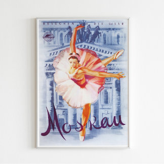 Póster Ballerina Vintage Poster Soviética
