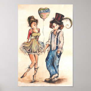 Póster Ballerina y el Payaso
