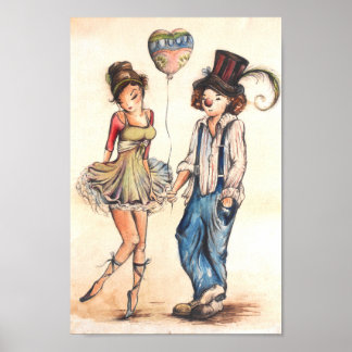 Póster Ballerina y el Payaso