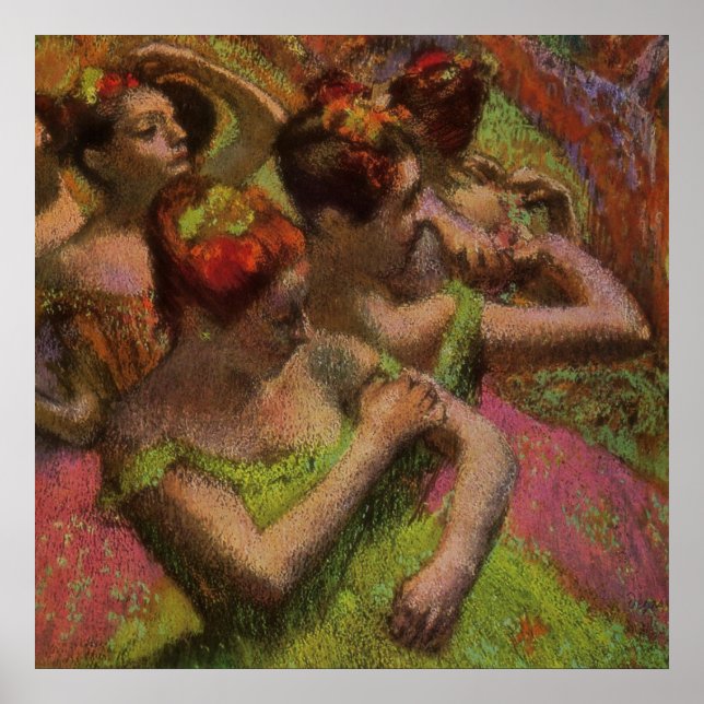 Póster Ballerinas Adjusting Their Dresses (Edgar Degas) (Frente)