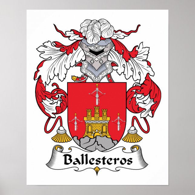 Póster Ballesteros Family Crest (Frente)