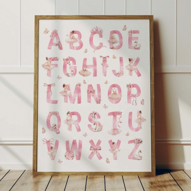 Póster Ballet Alphabet ABC Poster Kids Room Decor (Subido por el creador)