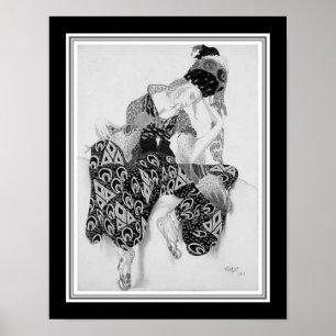 Póster Ballet Art Deco Russes aproximadamente 1922