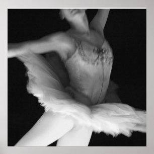 Póster Ballet - Baile - Ballerina 9 - Blanco y negro