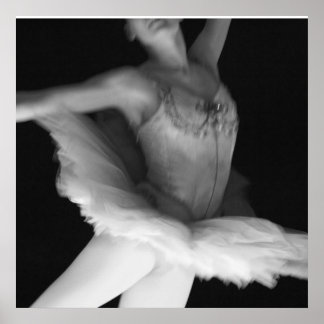 Póster Ballet - Baile - Ballerina 9 - Blanco y negro