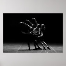 Ballet blanco y negro foto de Poster Ballerinas