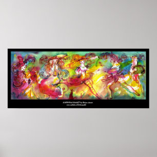Póster BALLET del CARNAVAL/mascarada veneciana, danza,