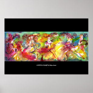 Póster BALLET del CARNAVAL/mascarada veneciana, danza,