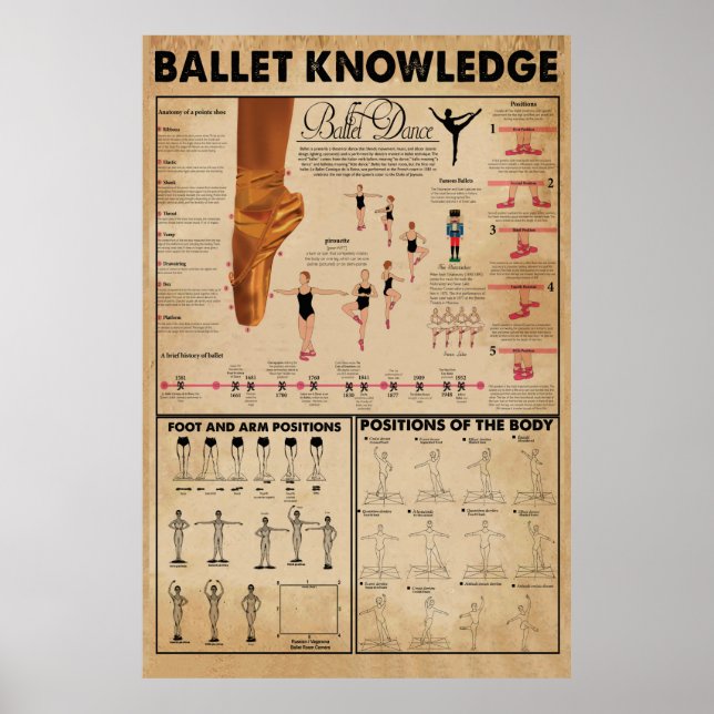 Póster Ballet Knowledge Poster, Ballet Poster (Frente)