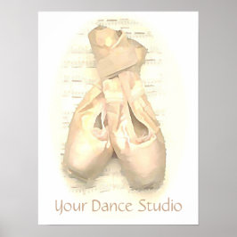 Póster Ballet Pointe Shoes Pintado Personalizado