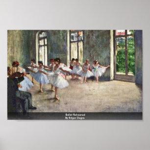 Póster Ballet Rehearsal By Edgar Degas