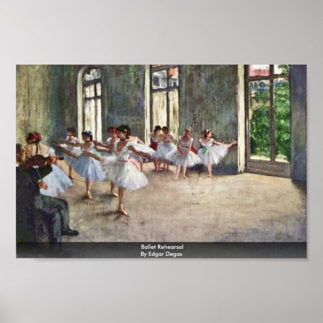 Póster Ballet Rehearsal By Edgar Degas (Frente)