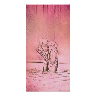 Póster Ballet rosa Zapatos Bonito Pies de bailarina Poste