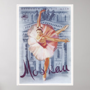 Póster "Ballet ruso" Unión Soviética URSS 1959