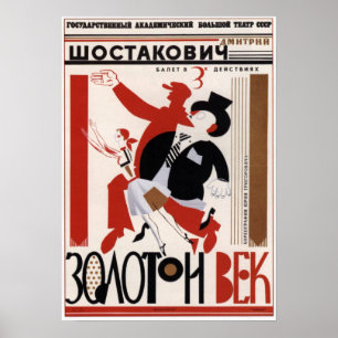 Póster Ballet soviético "época dorada" 1982 de URSS