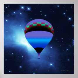 Póster Ballooning with Stars