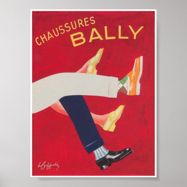 Póster Bally Shoes Vintage Fashion Poster (Frente)
