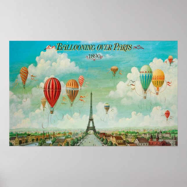 Póster Baloloneando sobre el Poster de París (Frente)