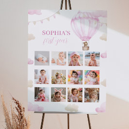 Póster Balón de aire caliente Cumpleaños 12 Poster de fot