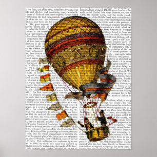 Póster Balón de aire caliente Le Pilote