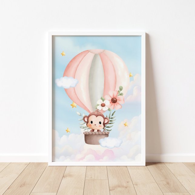 Póster Balón de aire caliente Poster de mono bebé (Subido por el creador)