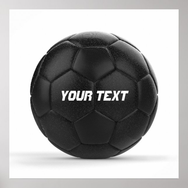 Póster Balón de Fútbol Personalizado Texto (Frente)