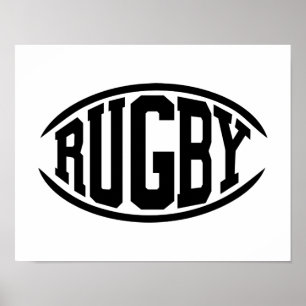 Póster Balón de rugby