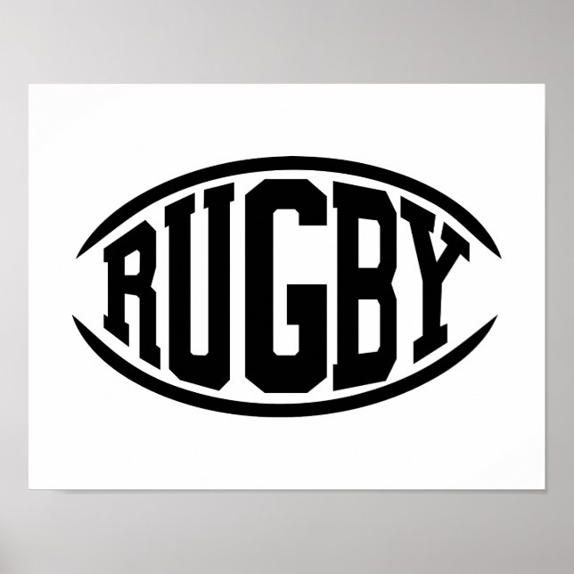 Póster Balón de rugby (Frente)