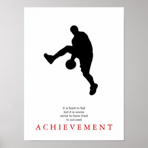 Póster Baloncestista Motivador de Baloncesto