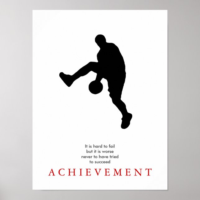 Póster Baloncestista Motivador de Baloncesto (Frente)