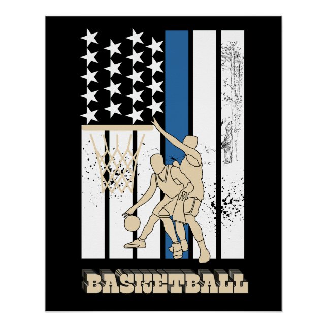 Póster Baloncestistas Deportes de Baloncesto (Anverso)