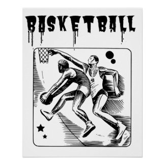 Póster Baloncestistas Deportes de Baloncesto