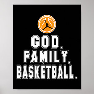 Póster Baloncestistas Familia Dios Jugador Cristiano