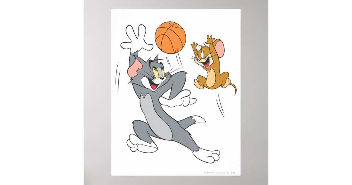 Poster Baloncesto 1 De Tom Y Jerry Zazzle Es