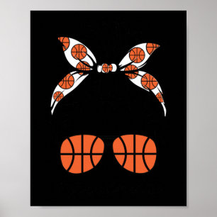 Póster Baloncesto Abuela Life Messy Bun